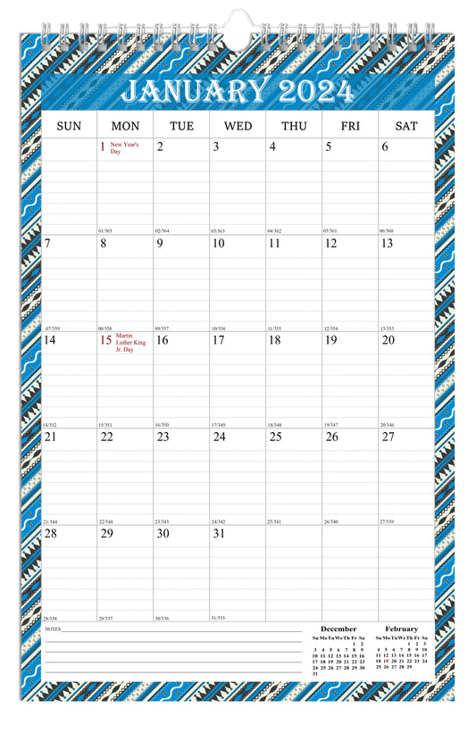 2024 Wall Calendar Spiral-Bound Twin-Wire Binding - 12 Months  11