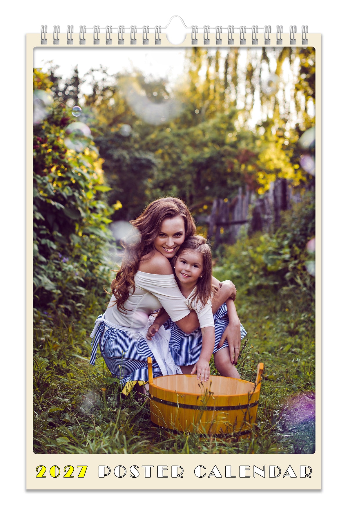 Personalized Custom 2027 Wall Calendar Spiral-bound (Add Your Photos) - 12 Months Desktop/Wall Calendar/Planner - Premium Quality (Large 11'' x 17" Made in USA)