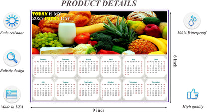 2027 Peel & Stick Calendar - Today is my Lucky Day - Removable, Repositionable - 041 (9"x 6")