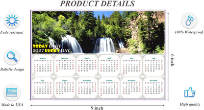 2027 Peel & Stick Calendar - Today is my Lucky Day - Removable, Repositionable - 030 (9"x 6")