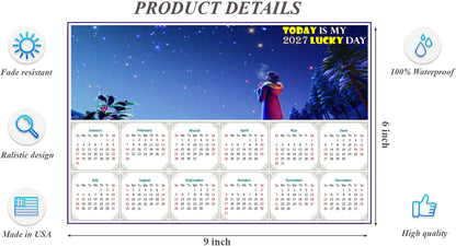 2027 Peel & Stick Calendar - Today is my Lucky Day - Removable, Repositionable - 028 (9"x 6")