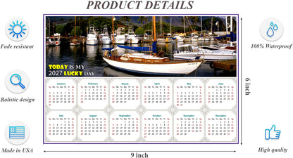 2027 Peel & Stick Calendar - Today is my Lucky Day - Removable, Repositionable - 049 (9"x 6")