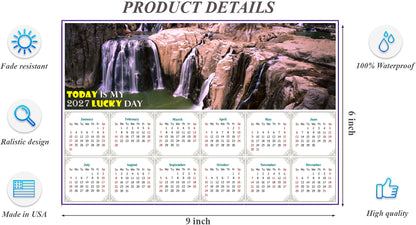 2027 Peel & Stick Calendar - Today is my Lucky Day - Removable, Repositionable - 031 (9"x 6")