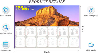 2027 Peel & Stick Calendar - Today is my Lucky Day - Removable, Repositionable - 028b (9"x 6")