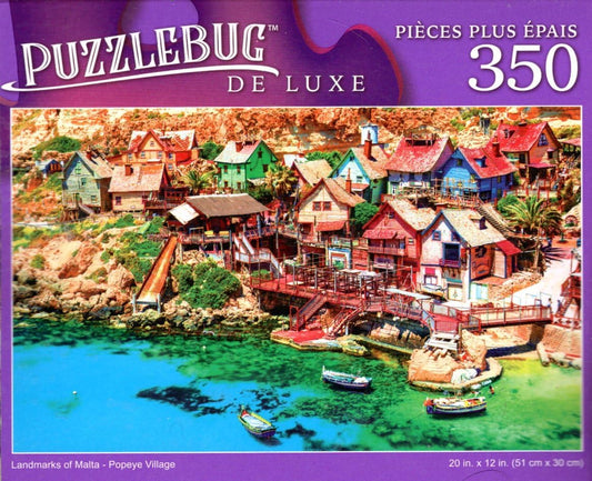 Landmarks of Malta - Popeye Village - 350 Pieces Deluxe Jigsaw Puzzle