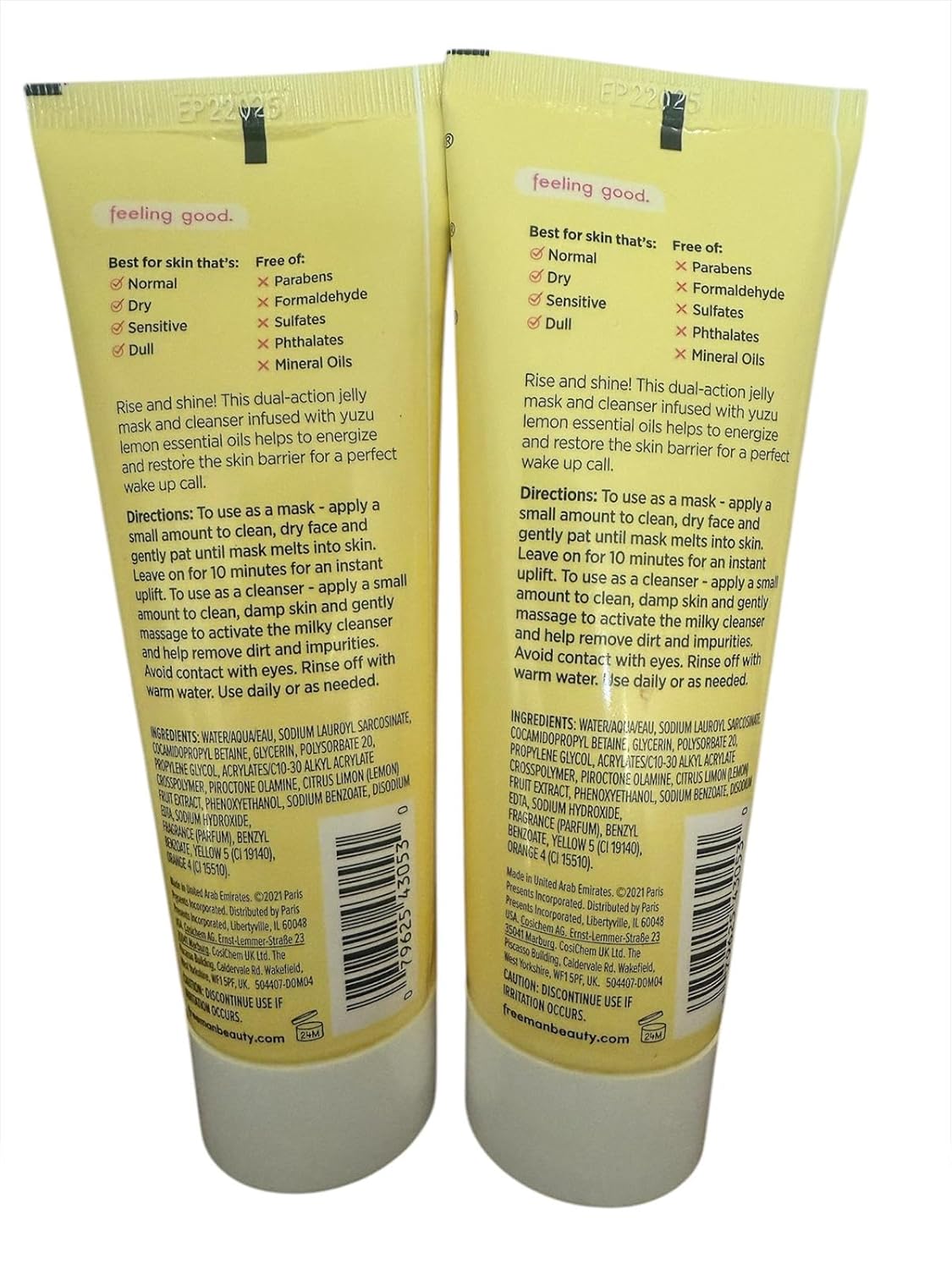 Energize Jelly Facial Mask and Cleanser, Essential Oils with Yuzu Lemon, 3 fl oz,