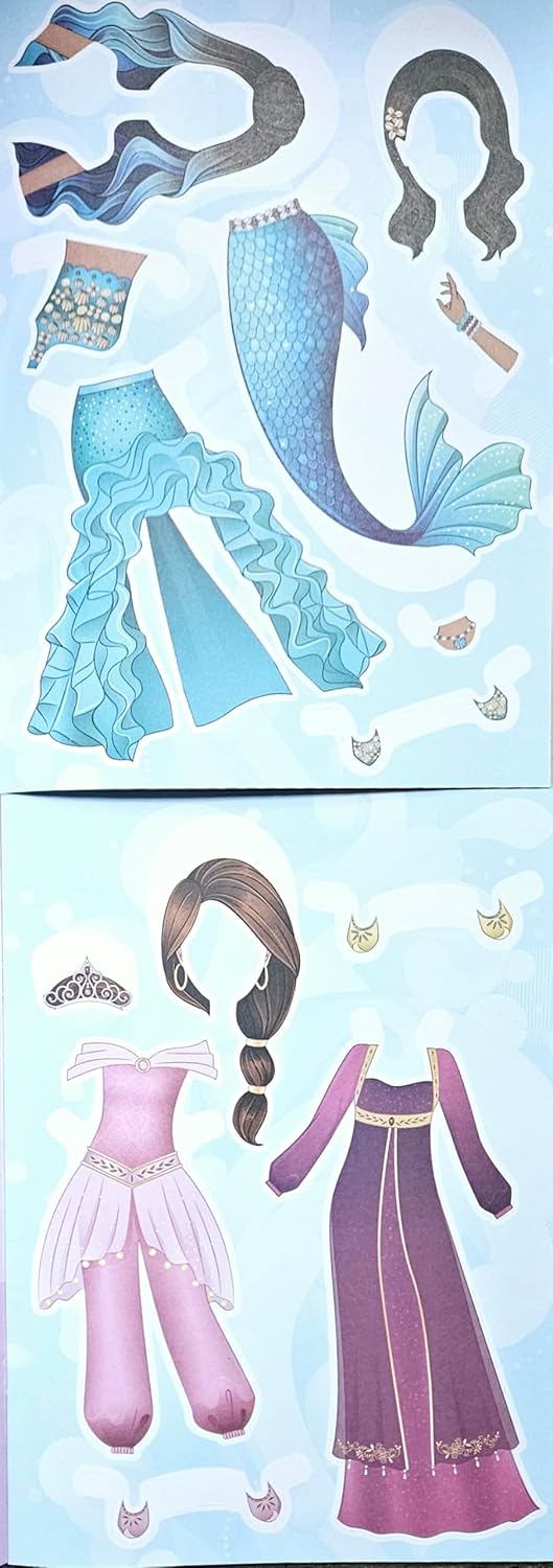 Dress-Up Girls Paper Dolls - Tami, Lola, Elly, Maya - Children Books (Set of 4)