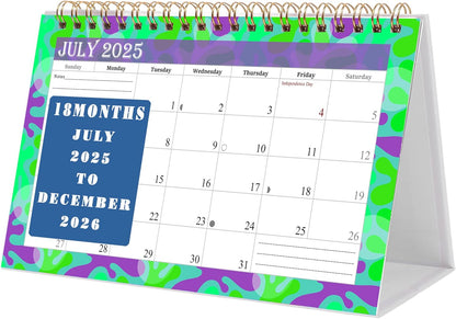 2025-2026 18 Months Standing Flip Desk Calendar Desktop Planner with To-Do List & Notes 03