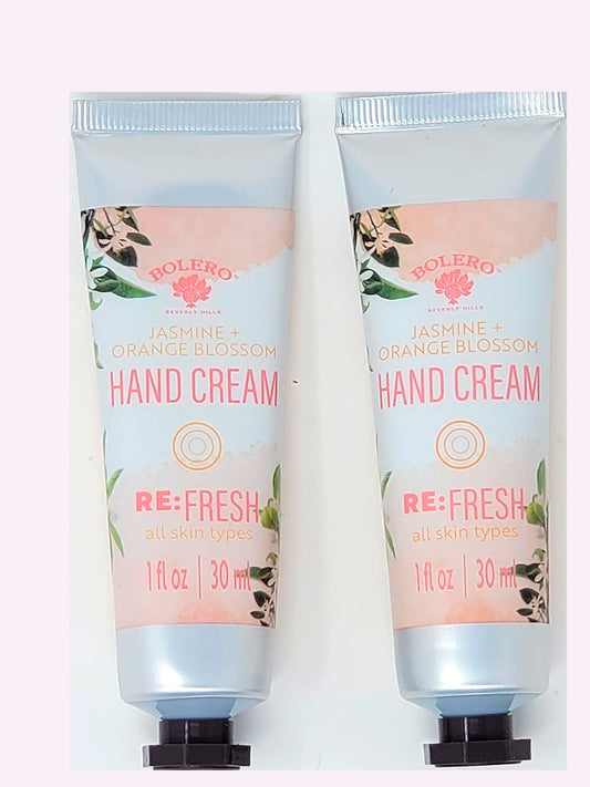Jasmine + Orange Blossom Hand Cream 2 Pack Set Moisturize 2 x 1fl oz (30ml)