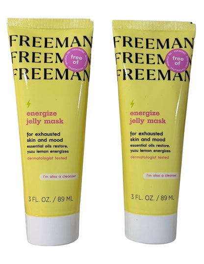 Energize Jelly Facial Mask and Cleanser, Essential Oils with Yuzu Lemon, 3 fl oz,