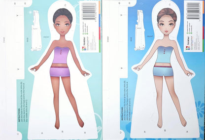 Dress-Up Girls Paper Dolls - Tami, Elly, Maya - Children Books (Set of 3)