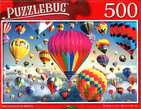 Multi Colored Hot Air Balloons - 500 Pieces Jigsaw Puzzle