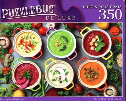 Hearty Healthy Soups - 350 Pieces Deluxe Jigsaw Puzzle