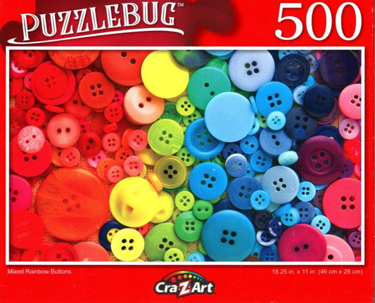 Mixed Rainbow Buttons - 500 Pieces Jigsaw Puzzle