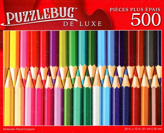 Multicolor Pencil Crayons - 500 Pieces Deluxe Jigsaw Puzzle