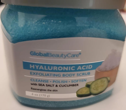 Global Beauty Care Hyaluronic Acid Exfoliating Body Scrub, 6 Ounce