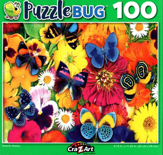 Butterfly Meetup - 100 Pieces Jigsaw Puzzle