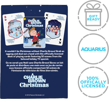 AQUARIUS Peanuts Charlie Brown Christmas Playing Cards