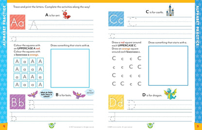 Head Start Skills Workbooks: Ages 5-6 - Kindergarten Prep with Sticker Sheet