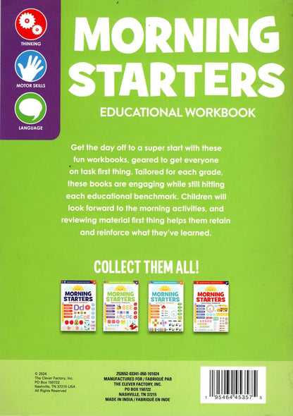PRE-K & Kindergarten - Morning Starters Educational Workbooks -v19