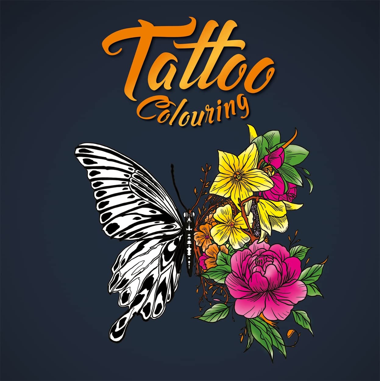 Tattoo Colouring Paperback Book