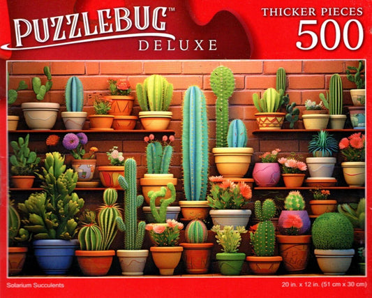 Solarium Succulents - 500 Pieces Deluxe Jigsaw Puzzle
