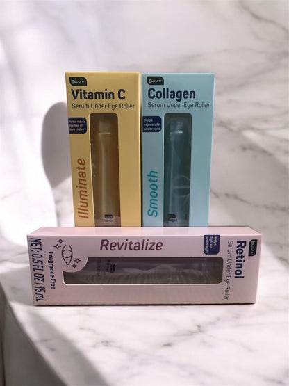 Serum under eye roller (Collagen, Retinol, Vitamin C) 3 pack