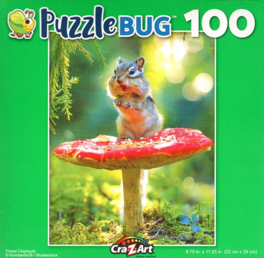 Forest Chipmunk - 100 Pieces Jigsaw Puzzle