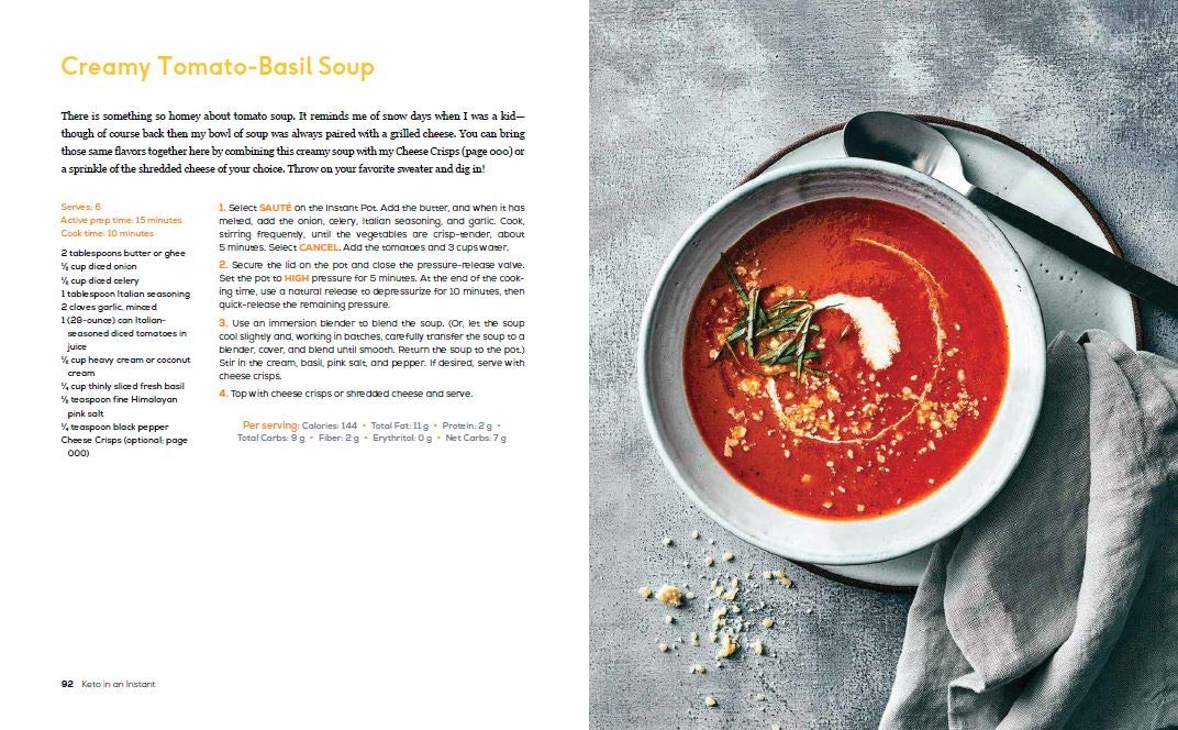 Keto in an Instant: More Than 80 Recipes for Quick . Cookbook