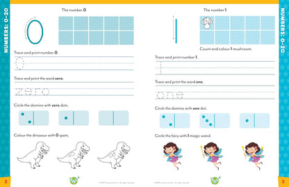 Head Start Math Workbooks: Ages 5-6 - Kindergarten Prep with Sticker Sheet