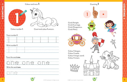 Head Start Math Head Workbooks: Ages 3-4 - Preschool Prep with Sticker Sheet