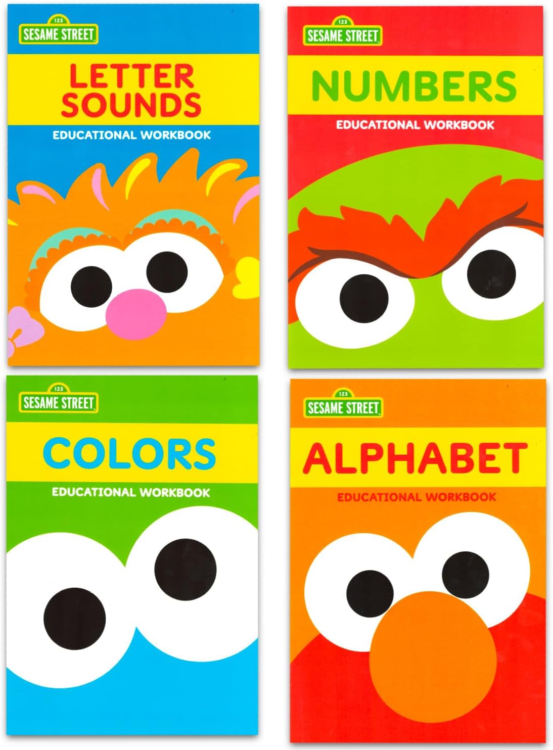 Sesame Street Educational Workbook Set for Toddlers - Bundle with 4 Workbooks