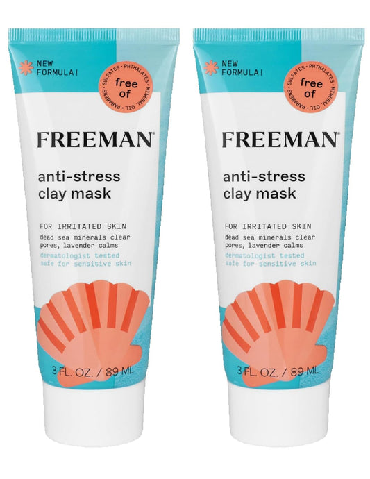 Anti-Stress Clay Mask for Irritated Skin with Dead Sea Minerals and Lavender Set