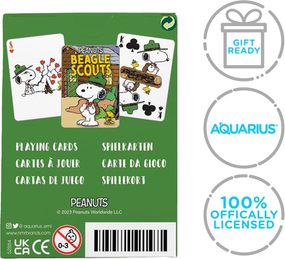 AQUARIUS Snoopy Beagle Scouts Playing Cards - Deck of Cards - Peanuts