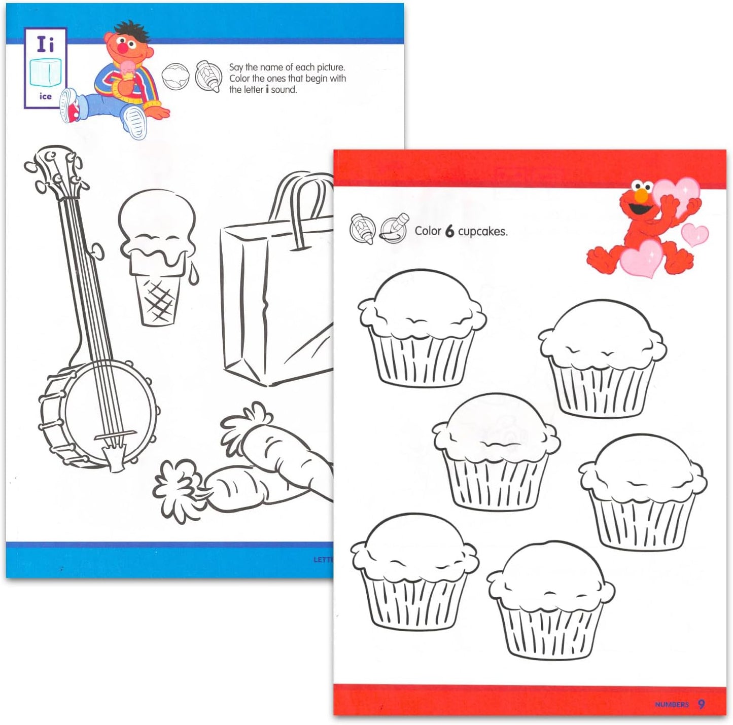 Sesame Street Educational Workbook Set for Toddlers - Bundle with 2 Workbooks