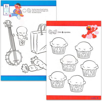 Sesame Street Educational Workbook Set for Toddlers - Bundle with 2 Workbooks