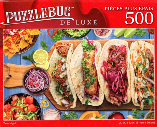 Taco Night - 500 Pieces Deluxe Jigsaw Puzzle