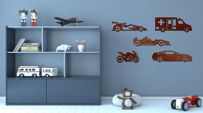 Laser-Cut Natural Wood Cutout Wall Art | Nursery Decor | Wooden DIY Craft