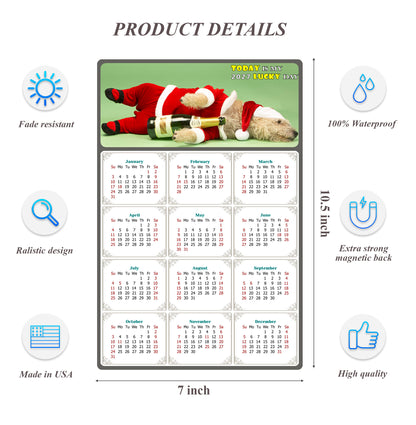 2027 Magnetic Calendar - Today is My Lucky Day (Fade, Tear, and Water Resistant)- Dogs Themed 014
