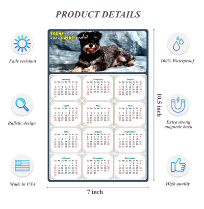 2027 Magnetic Calendar - Today is My Lucky Day (Fade, Tear, and Water Resistant)- Dogs Themed 010