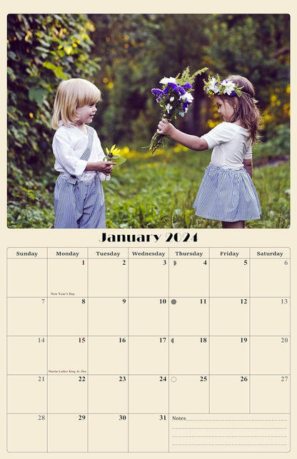 Personalized Custom 2024 Wall Calendar (Add Your Photos) Planner Premium Quality