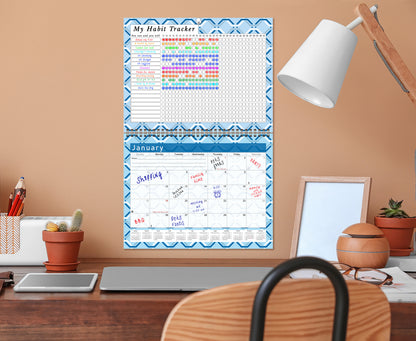 2027 Monthly Desktop/Wall Calendar/Planner - Habit Tracker - (Edition #04)