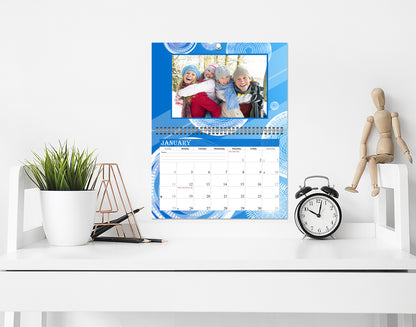 2026 Photo Frame Wall Spiral-bound Calendar (Add Your Own Photos) - 12 Months Desktop/Wall Calendar/Planner - (Edition #02).