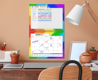 2026 Monthly Desktop/Wall Calendar/Planner - Habit Tracker - (Edition #28)