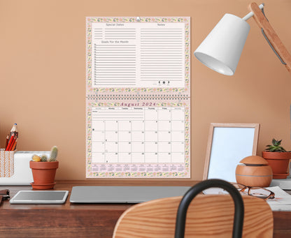2024-2025 Academic Year 12 Months Student Calendar/Planner for Wall & Desk & 3-Ring Binder, for School, Teacher, Student (Edition #02)