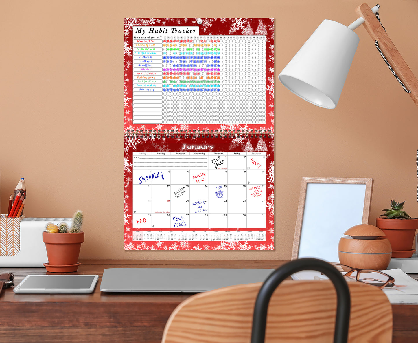 2027 Monthly Desktop/Wall Calendar/Planner - Habit Tracker - (Edition #29)