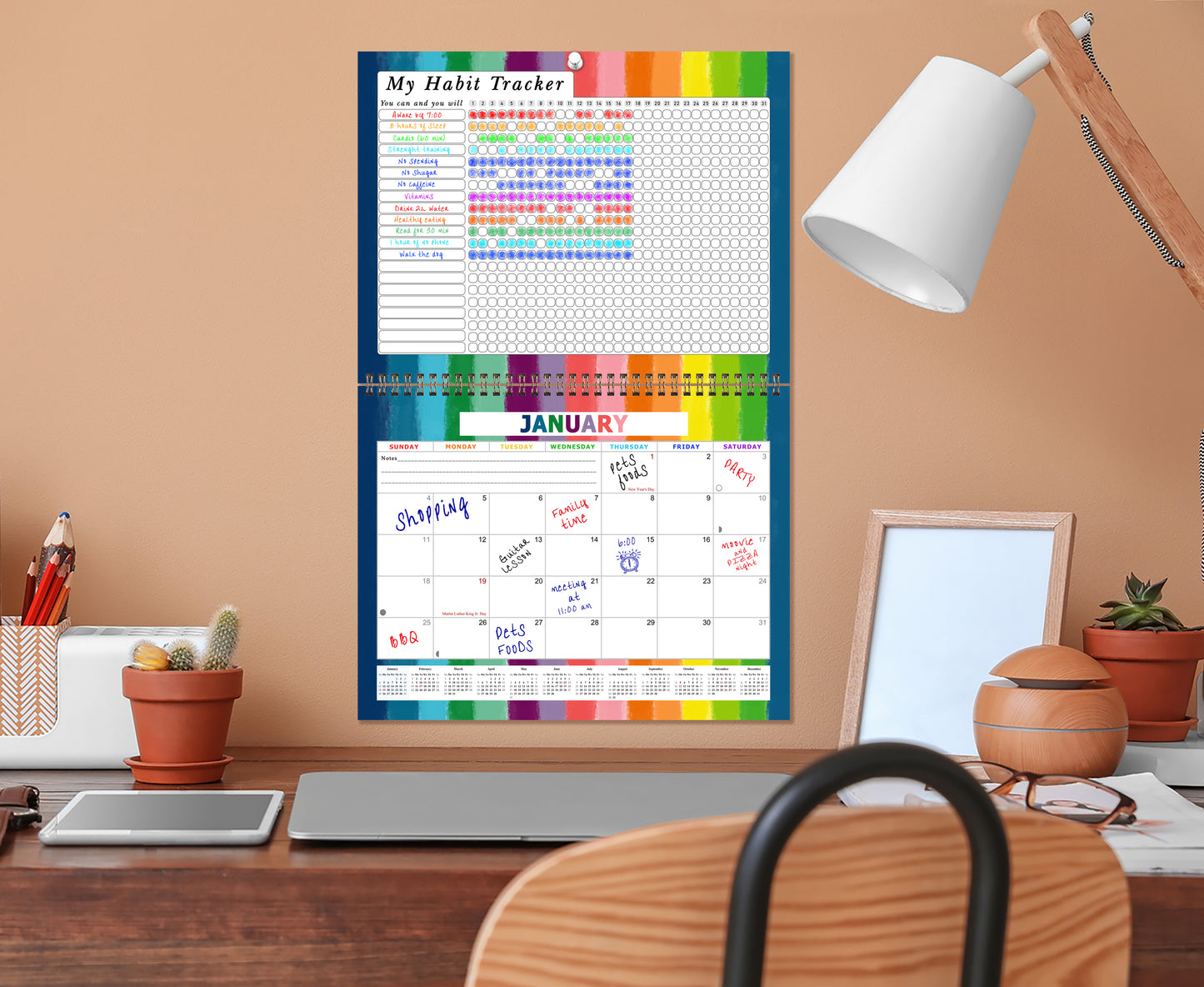 2027 Monthly Desktop/Wall Calendar/Planner - Habit Tracker - (Edition #27)