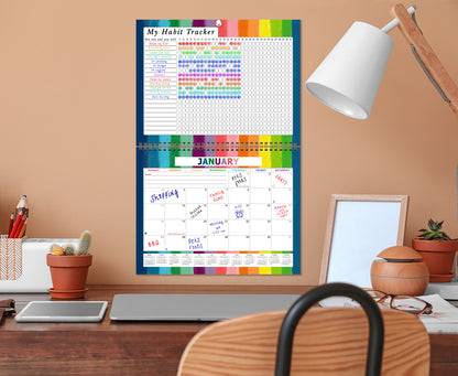 2027 Monthly Desktop/Wall Calendar/Planner - Habit Tracker - (Edition #27)