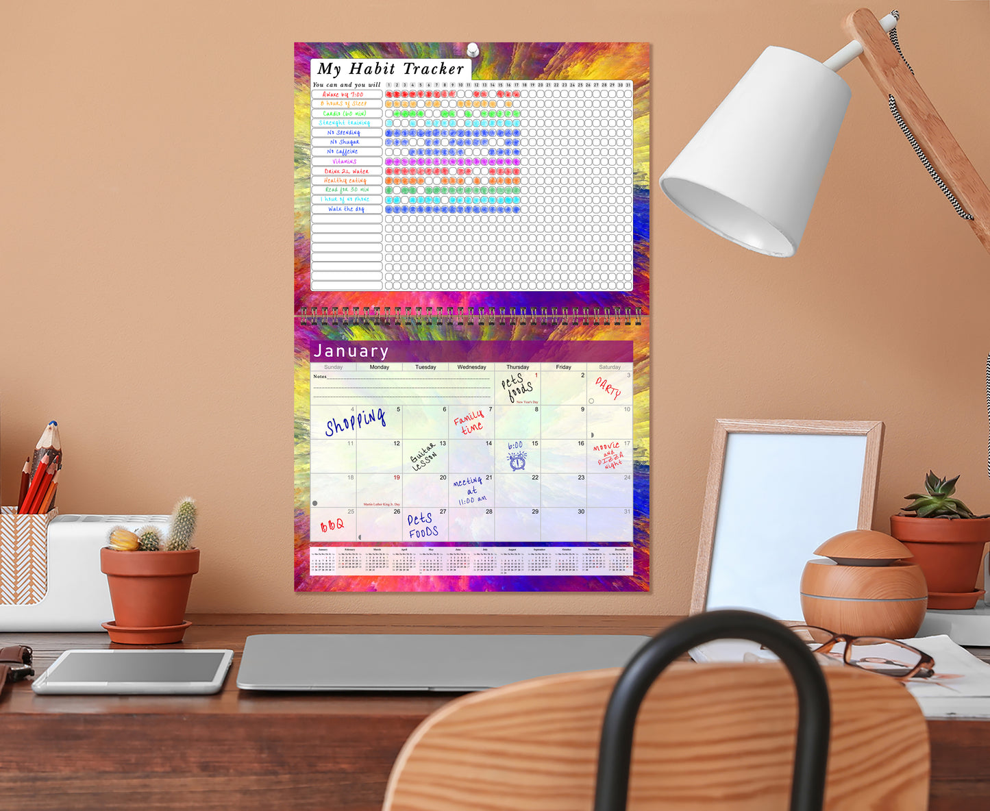 2027 Monthly Desktop/Wall Calendar/Planner - Habit Tracker - (Edition #26)