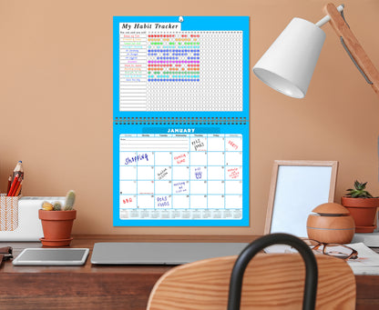 2027 Monthly Desktop/Wall Calendar/Planner - Habit Tracker - (Edition #07)